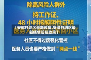 【安徽各地区最新疫情,安徽各地区最新疫情防控政策】