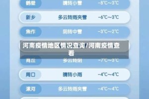 河南疫情地区情况查询/河南疫情查看