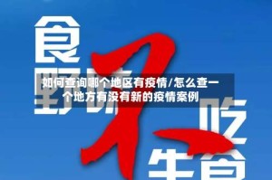 如何查询哪个地区有疫情/怎么查一个地方有没有新的疫情案例