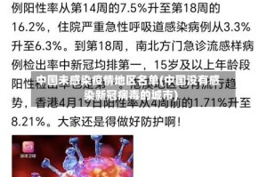 中国未感染疫情地区名单(中国没有感染新冠病毒的城市)