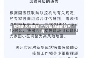 疫情地区的新词汇/疫情期间的新名词