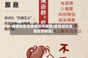 疫情地区名称成语有哪些(疫情相关成语宣传标语)