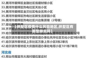 【拱墅区疫情什么风险地区,拱墅区有新型肺炎吗】
