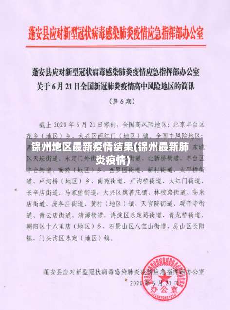 锦州地区最新疫情结果(锦州最新肺炎疫情)-第2张图片