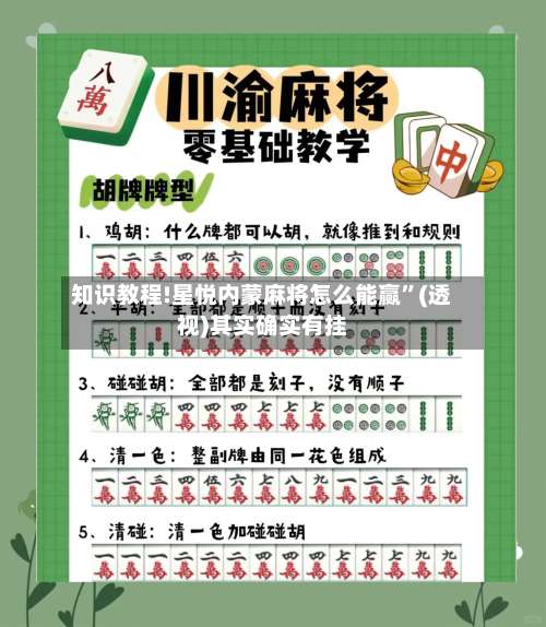 知识教程!星悦内蒙麻将怎么能赢”(透视)其实确实有挂-第1张图片