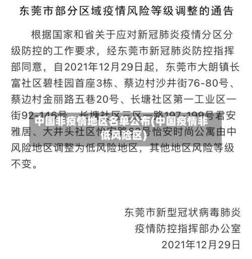 中国非疫情地区名单公布(中国疫情非低风险区)-第1张图片