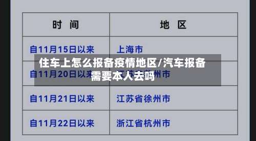 住车上怎么报备疫情地区/汽车报备需要本人去吗-第1张图片