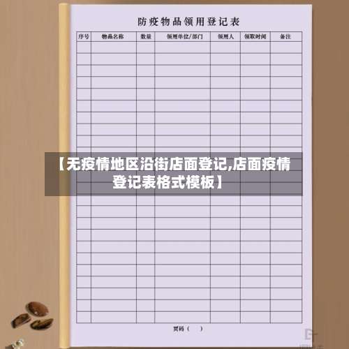 【无疫情地区沿街店面登记,店面疫情登记表格式模板】-第2张图片