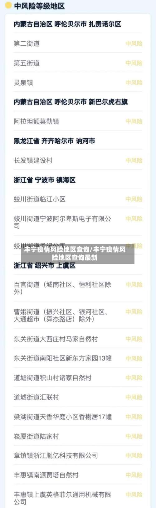 丰宁疫情风险地区查询/丰宁疫情风险地区查询最新-第2张图片